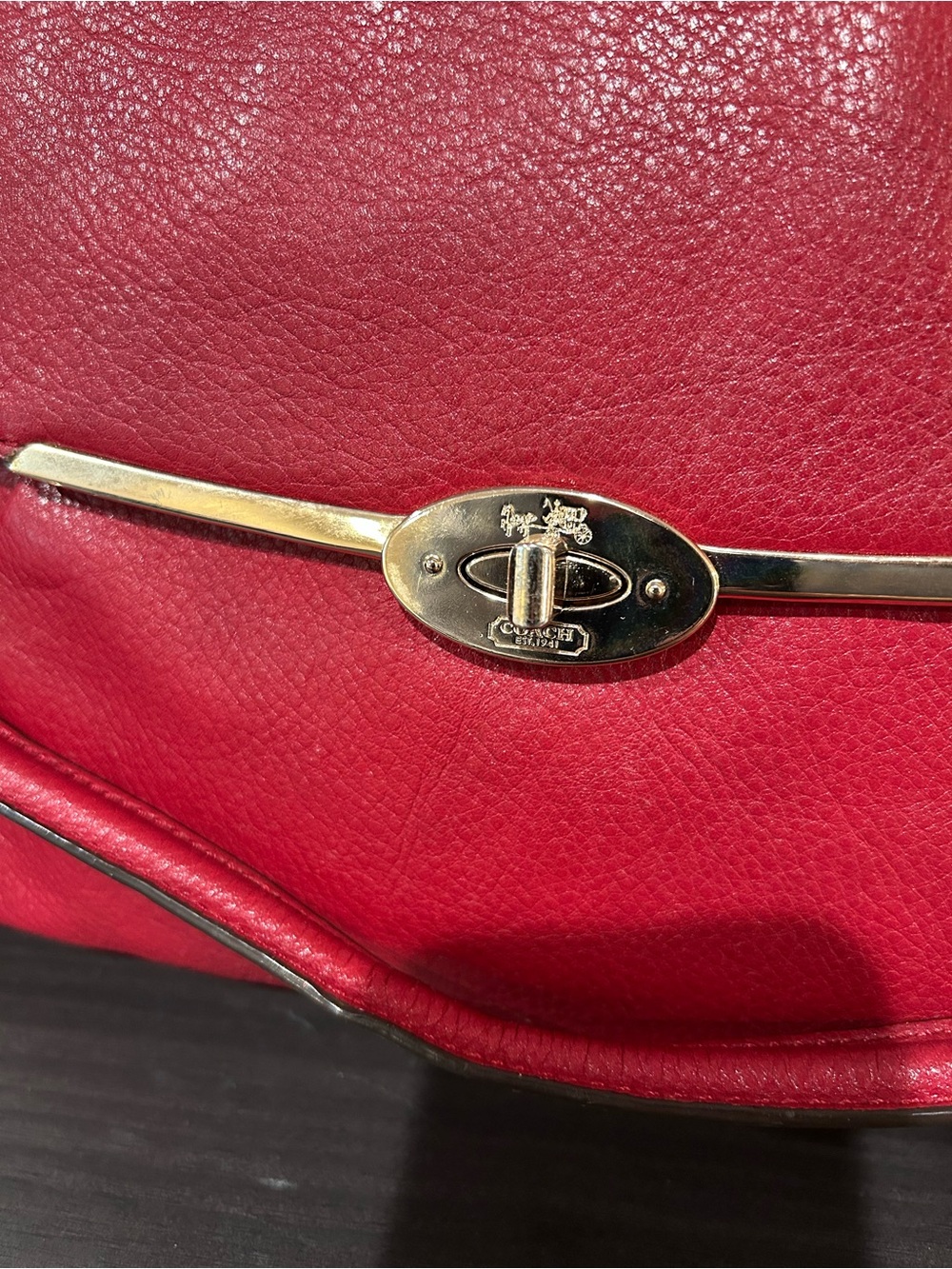 Coach Maddison Red Leather bag GUC - Picture 6 of 16
